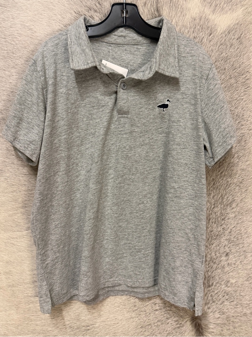 Properly Tied Boys Heather Gray Polo with Whale Logo size 7